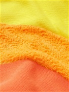ERL - Bouclé-Trimmed Cotton-Jersey Hoodie - Orange