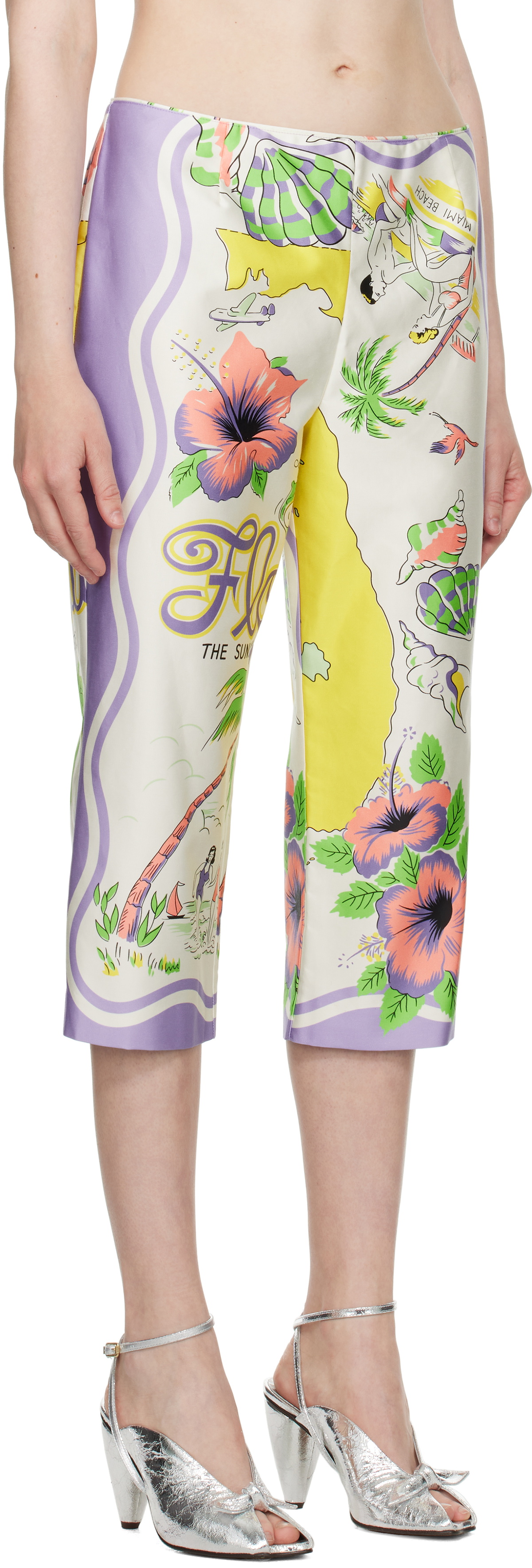 Anna Sui Multicolor Florida Capri Trousers
