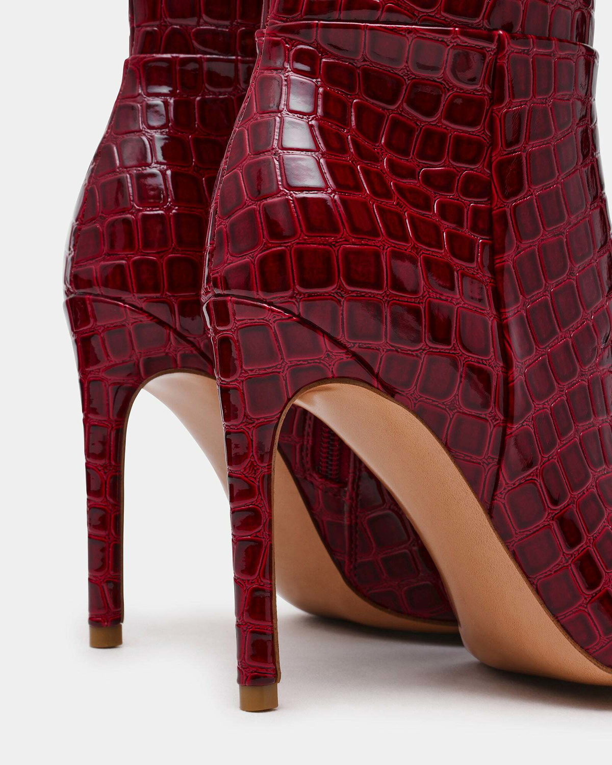 Steve Madden Nitro Boots in Red Crocodile