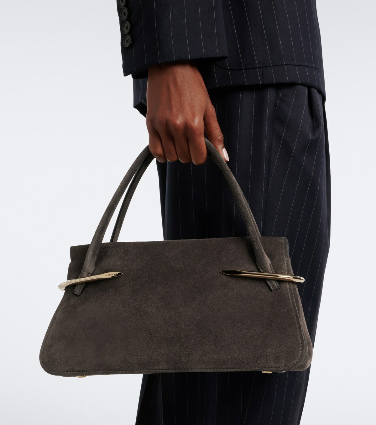 Givenchy Pinch Medium suede top-handle bag