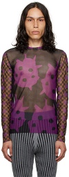 ANDREJ GRONAU SSENSE Exclusive Purple & Black Long Sleeve T-Shirt