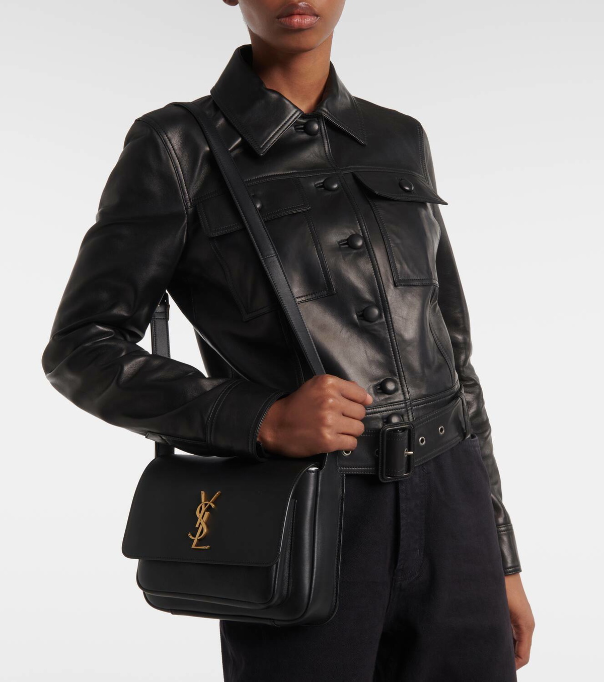 Saint Laurent Niki leather messenger bag