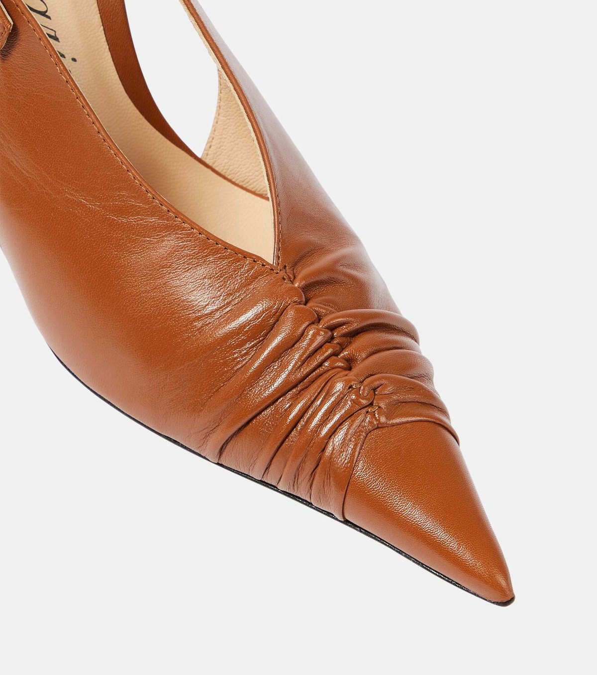 Blumarine Leather slingback pumps