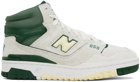 New Balance Off-White & Green 650 Sneakers