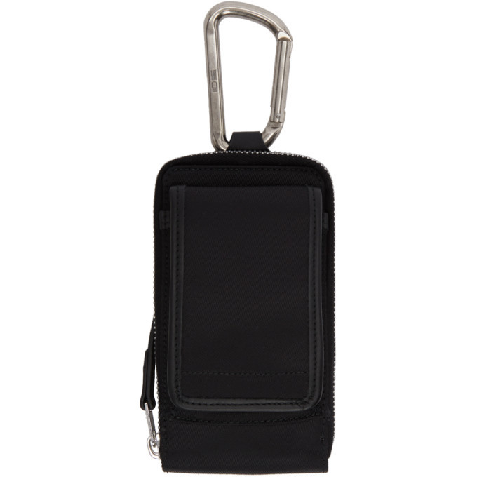 Rick Owens Drkshdw Black Techno Flat Clip-On Pouch Rick