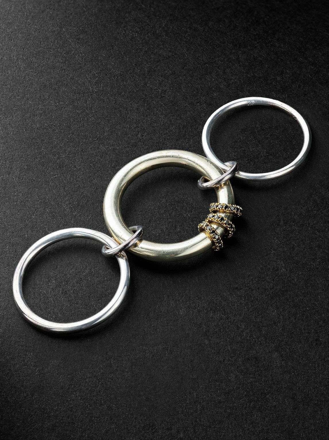 Spinelli Kilcollin - Set of Three Sterling Silver, 18-Karat Gold and Diamond Rings - Gold