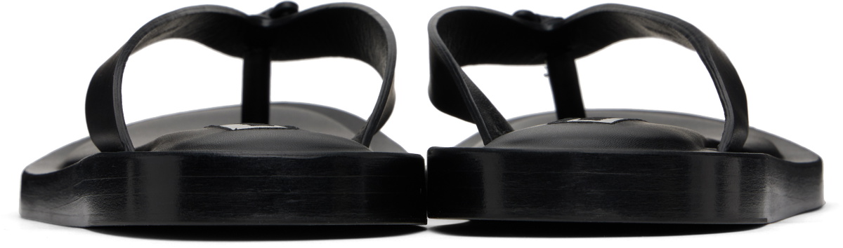 Jil Sander Black Thong Sandals