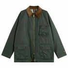 Drake's Men's Waxed Coverall Jacket in Emerald Green
