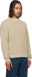 Hugo Beige Knit Cotton Sweater