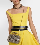 Alexander McQueen Knuckle Small embellished leather clutch bag