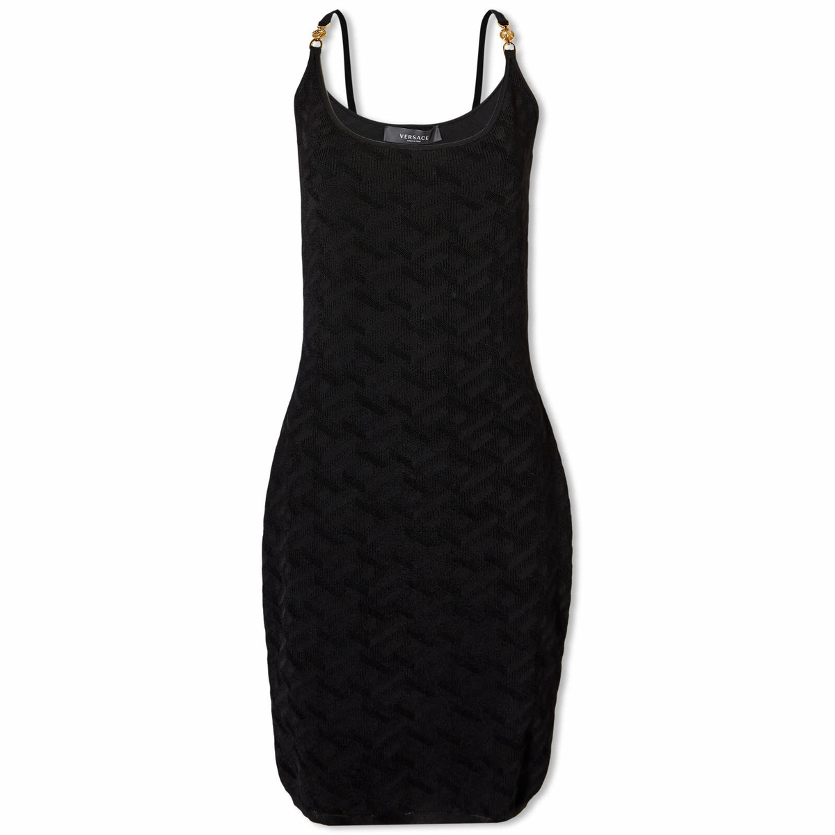 Versace Women's Medusa Head Mini Dress in Black Versace