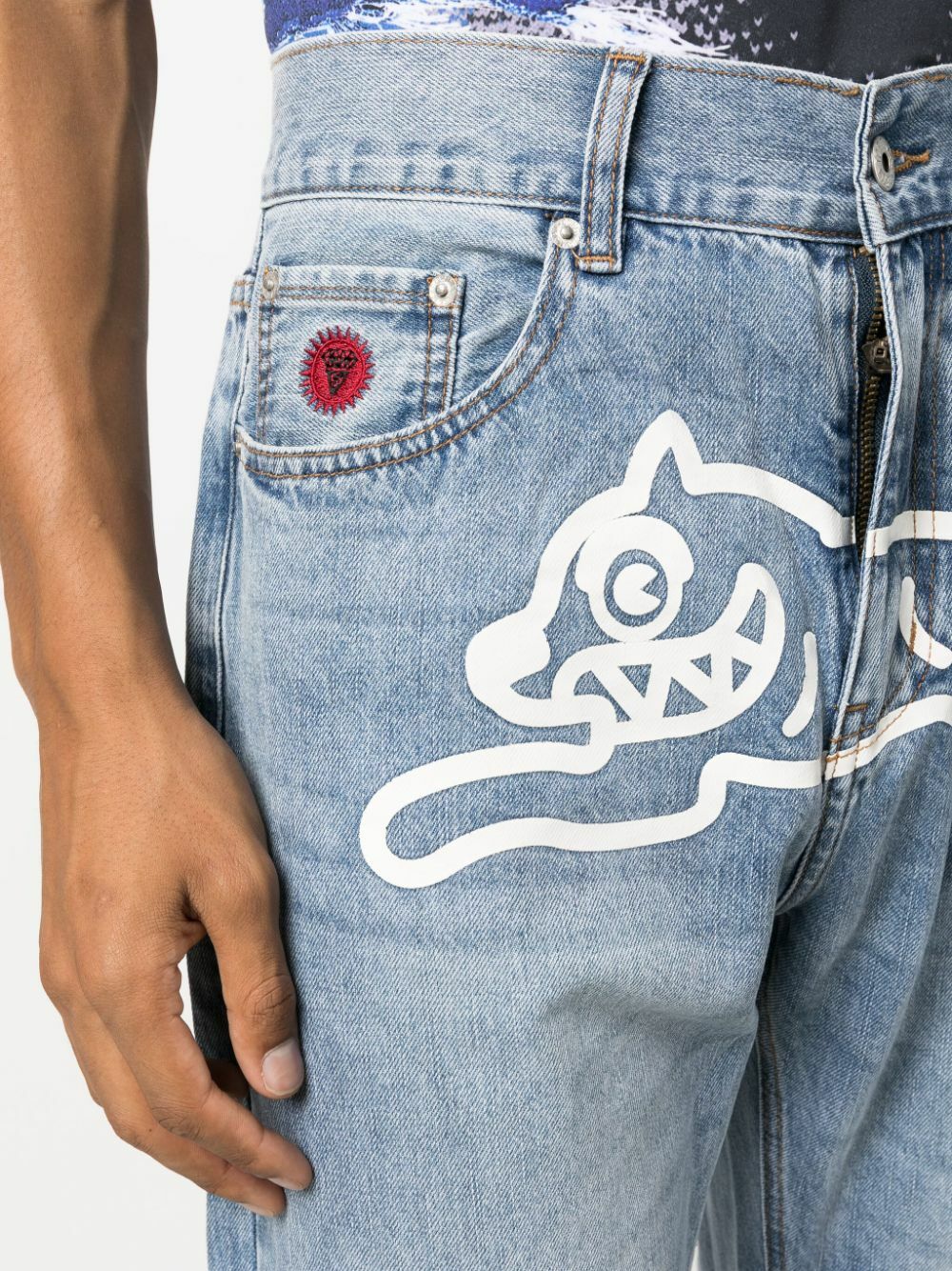 Icecream Running Dog Denim Pants in Light Blue | SVD USA