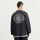 END. Leisure Long Sleeve T-Shirt in Cinder Black