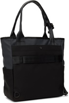 master-piece Navy & Black Slick Tote