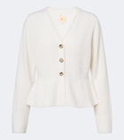 Jardin des Orangers Peplum wool and cashmere cardigan