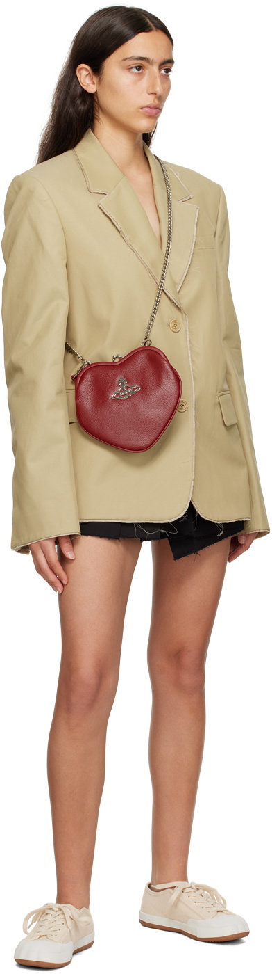 トートバッグ VIVIENNE WESTWOOD Red Synthetic Leather Belle Heart Handbag Vivienne Westwood Belle Heart Frame Faux Leather Bag - Red