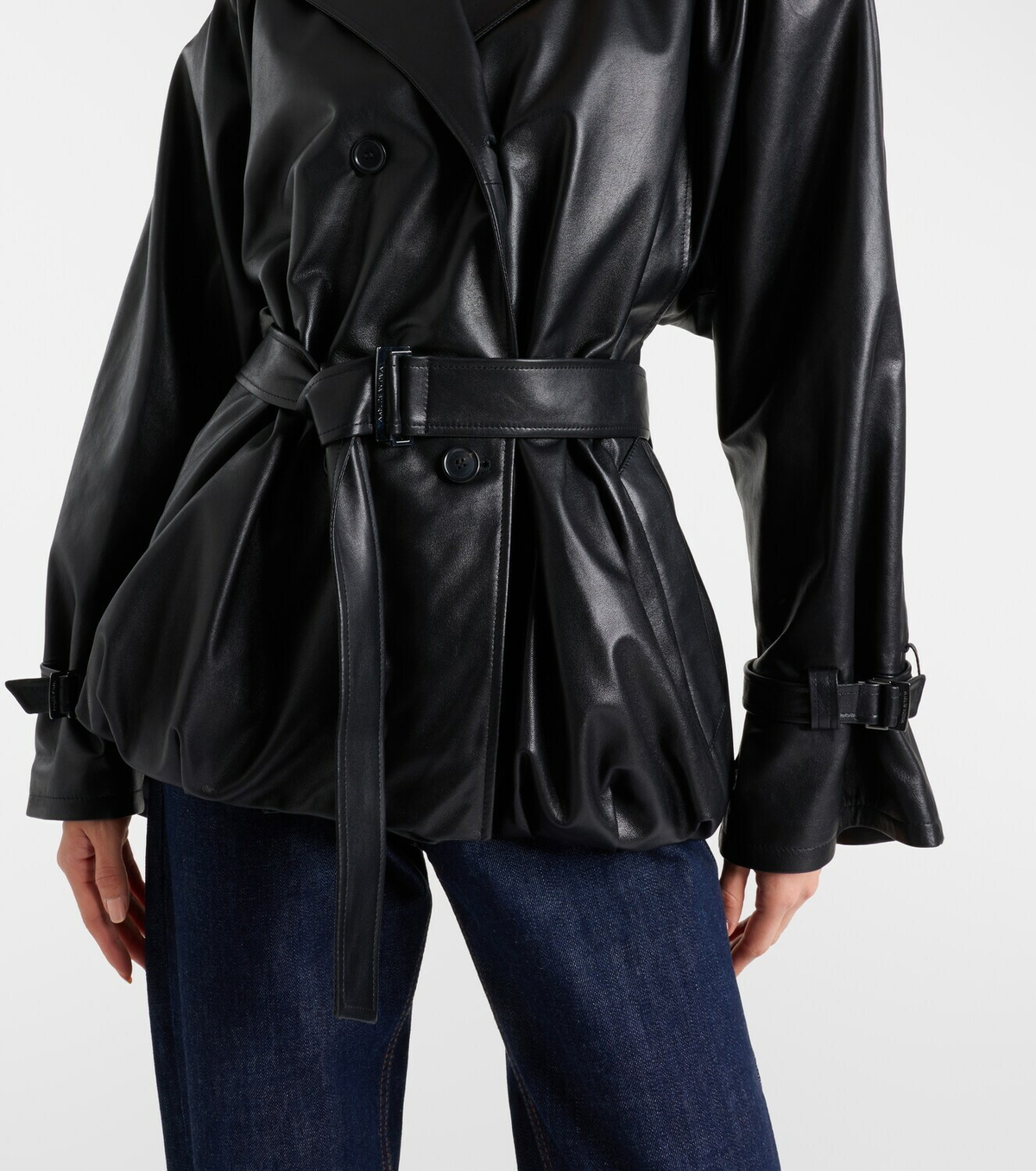 Magda Butrym Hooded leather jacket