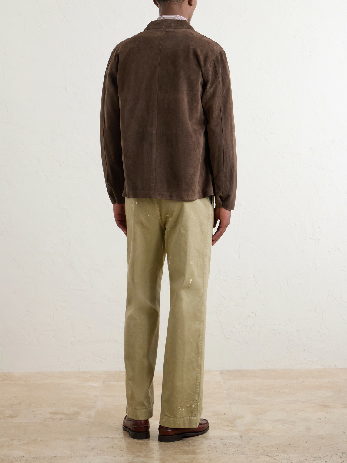 Drake's - Suede Chore Jacket - Brown
