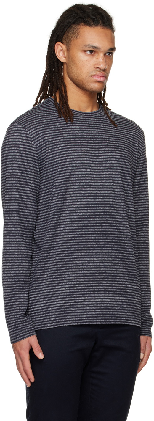 Vince Gray Striped T-Shirt
