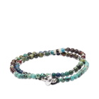 Mikia Men's Stone Double-Wrap Bracelet in African Turquoise