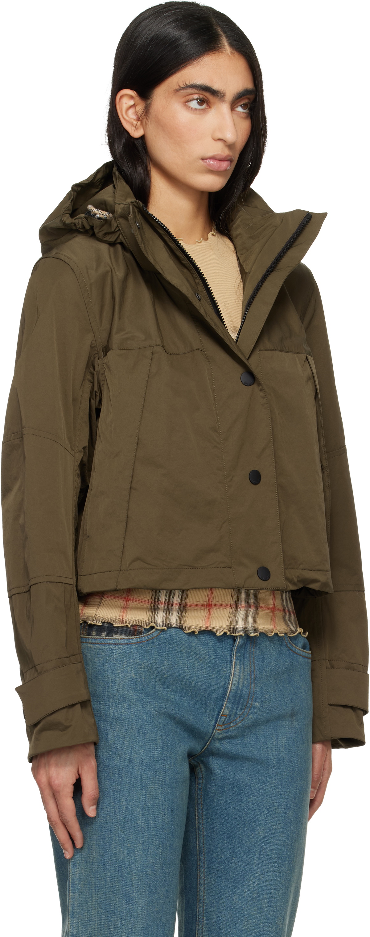 Burberry Khaki Nylon Jacket