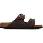 Birkenstock Brown Regular Arizona Oiled Leather Sandals