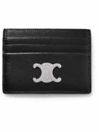 CELINE - Logo-Embellished Textured-Leather Cardholder
