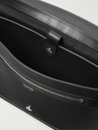 TOM FORD - Suede-Trimmed Full-Grain Leather Messenger Bag