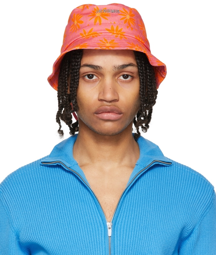 Photo: Jacquemus Pink & Orange 'Le Bob Dadjo' Bucket Hat