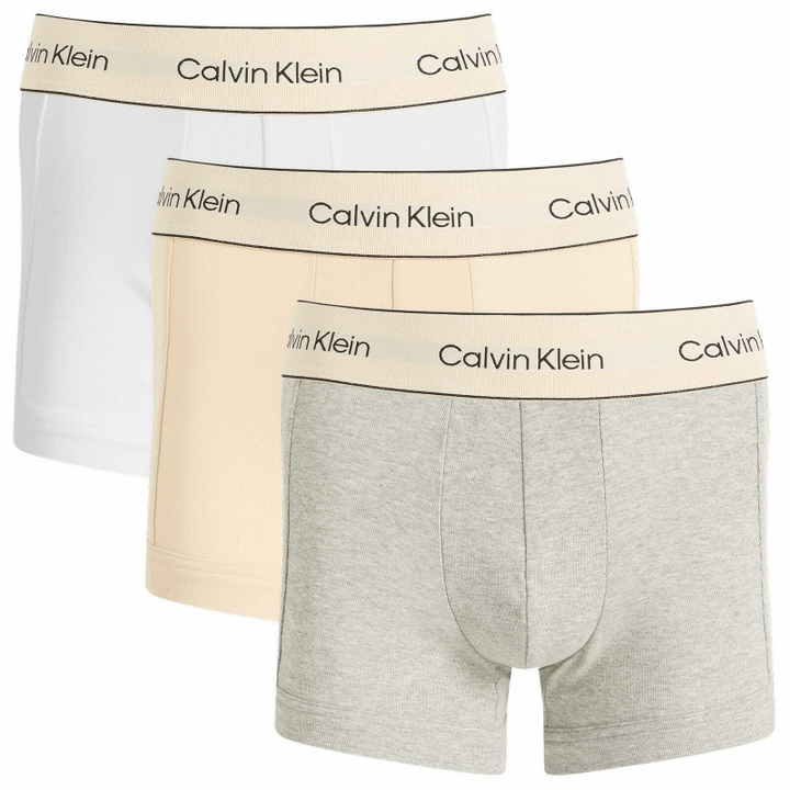 Photo: Calvin Klein Men's Heritage Cotton Trunk - 3 Pack in Khaki