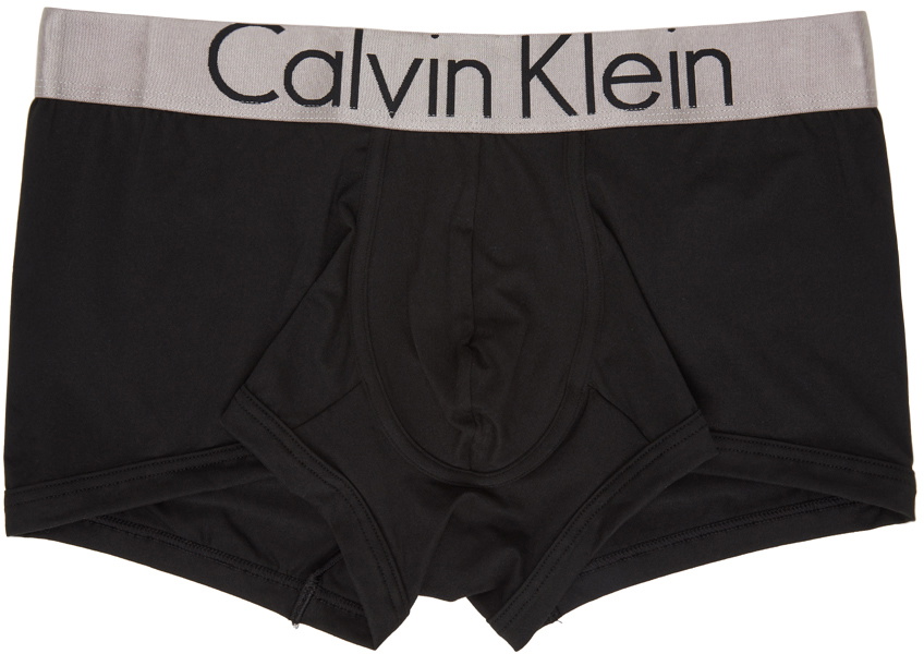 Calvin Klein Underwear Three-Pack Black Steel Microfiber Briefs