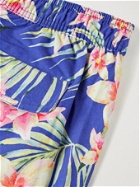 ONIA - Calder Mid-Length Floral-Print Swim Shorts - Blue