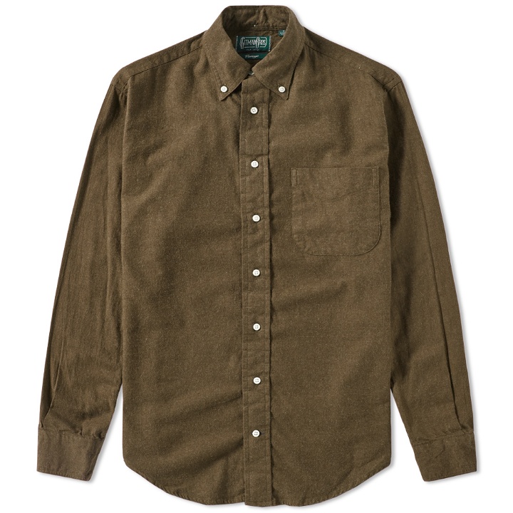 Photo: Gitman Vintage Solid Brushed Flannel Shirt