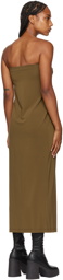 Rosetta Getty SSENSE Exclusive Khaki Knotted Midi Dress