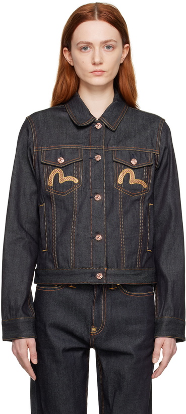 Photo: Evisu Indigo Embroidered Denim Jacket