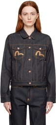 Evisu Indigo Embroidered Denim Jacket
