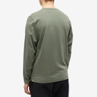 C.P. Company Men's Centre Logo Long Sleeve T-Shirt in Thyme