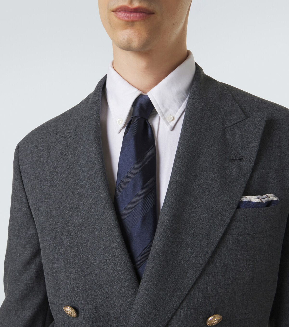 Brunello Cucinelli Striped silk jacquard tie