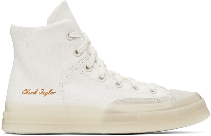 Photo: Converse White & Beige Chuck 70 Marquis Sneakers