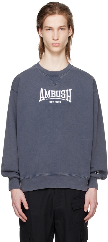 Photo: AMBUSH Navy Embroidered Sweatshirt