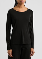 Eileen Fisher Silk-jersey top Black