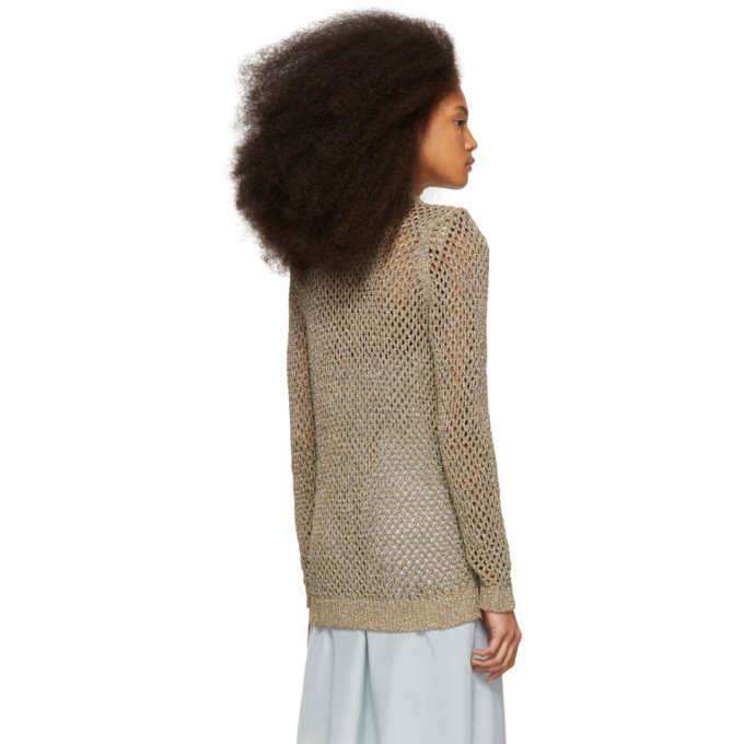 Marc Jacobs Gold Open Knit Cardigan