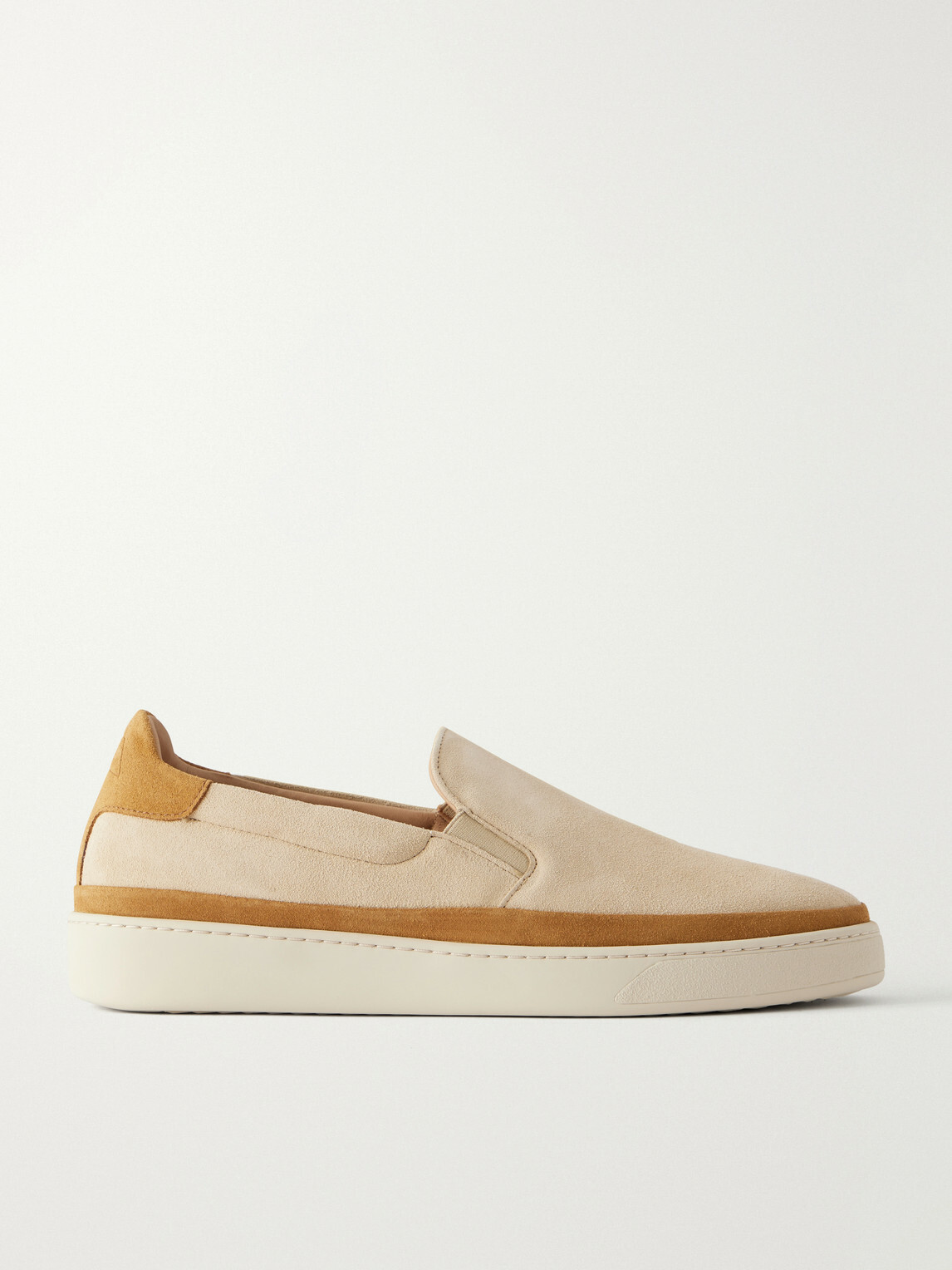 Mulo - Suede Slip-On Sneakers - Neutrals