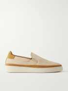 Mulo - Suede Slip-On Sneakers - Neutrals