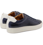 Hugo Boss - Mirage Full-Grain Leather Sneakers - Men - Navy