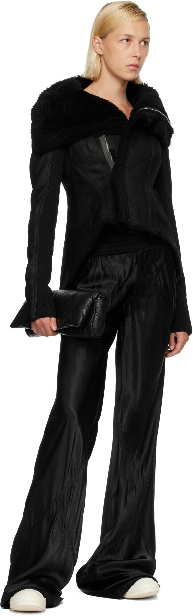 Rick Owens Black Tower Naska Shearling Jacket