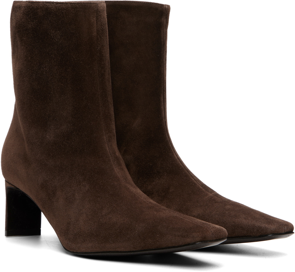 KHAITE Brown Ona Ankle Boots
