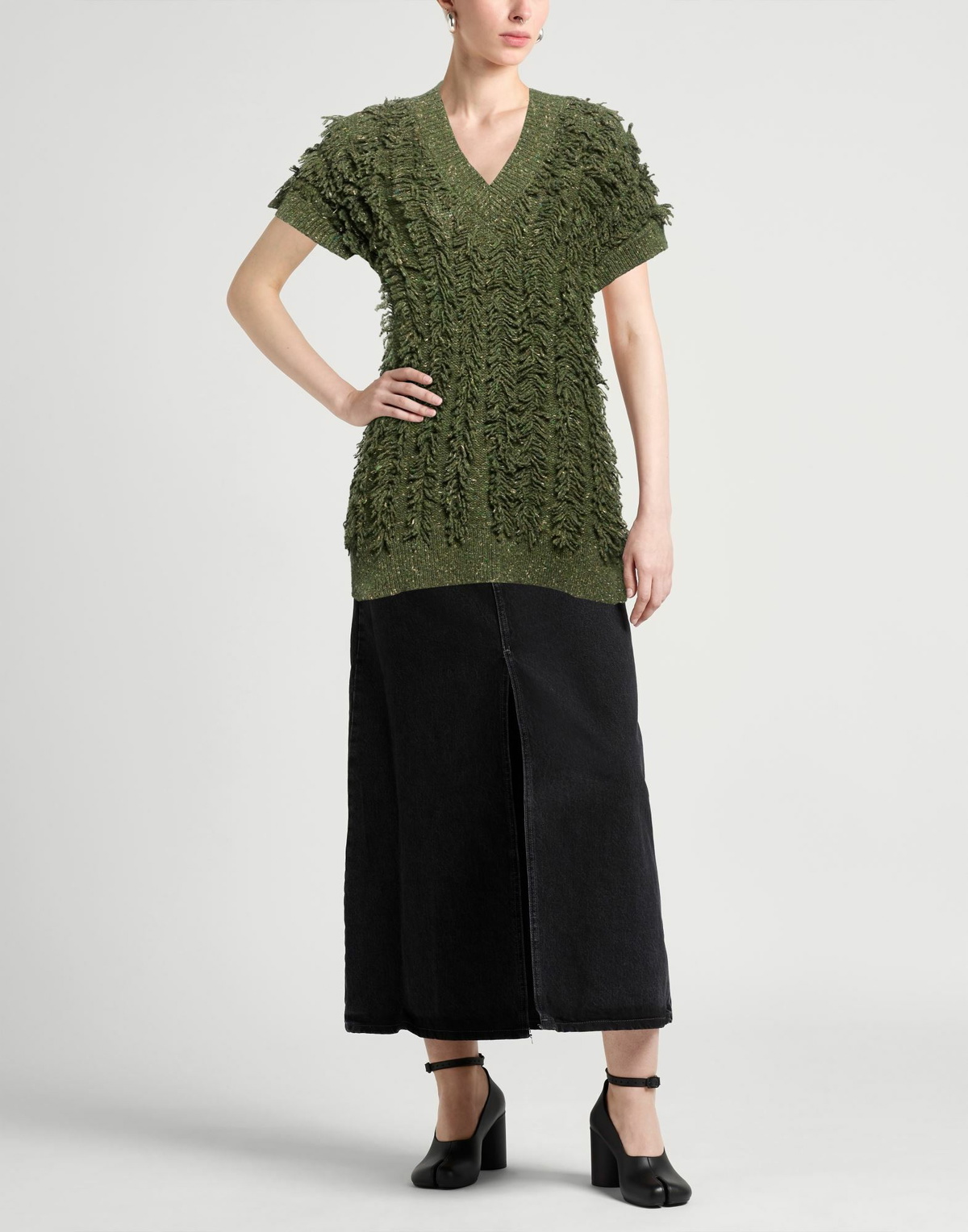 Manila Grace Womens Sweater Dark in Green