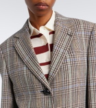 Acne Studios Checked shearling-trimmed wool blazer