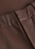 Arma Marina Wide-leg Leather Trousers Brown